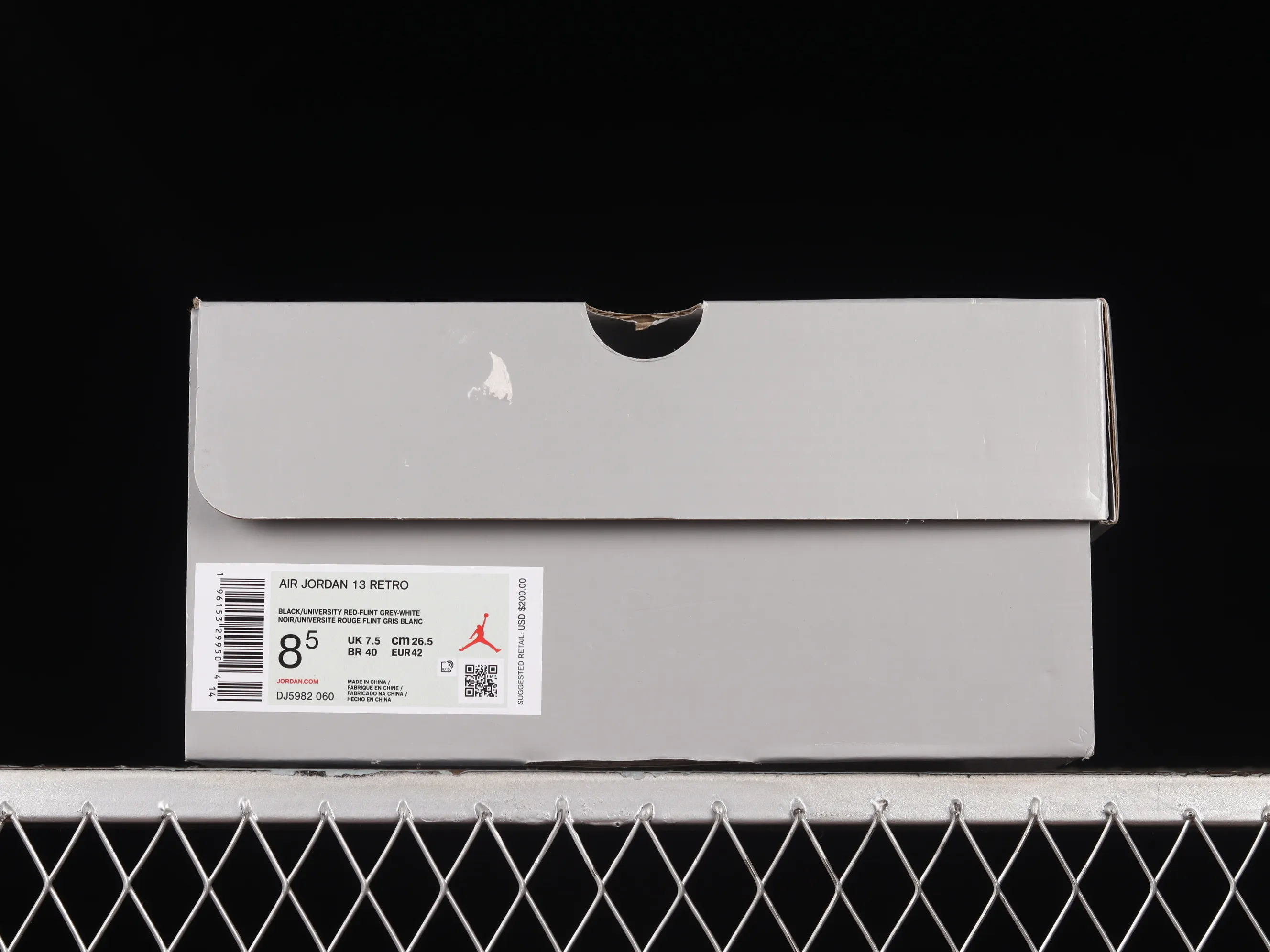 All categories Air Jordan Jordan series basketball shoes Air Jordan 13 P version pure original Air Jordan 13 "Black Flint" AJ13 Joe 13 black and white gray DJ5982-060